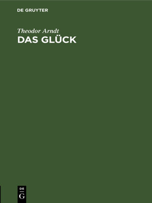cover image of Das Glück
